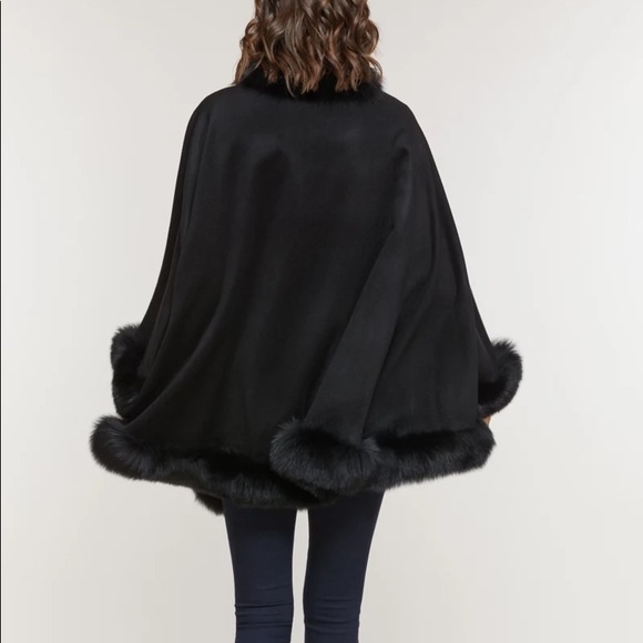 Real Fox & Cashmere / Wool cape! It’s incredible! - Picture 3 of 15